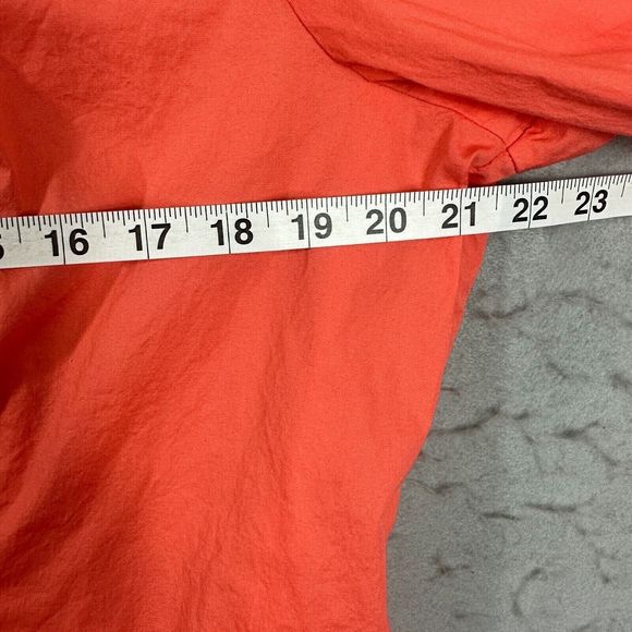 CJ Banks Womens Button Up Top Orange Solid  Plus Size 1X Stretch - Picture 5 of 10